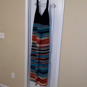Colorful Striped Maxi Dress